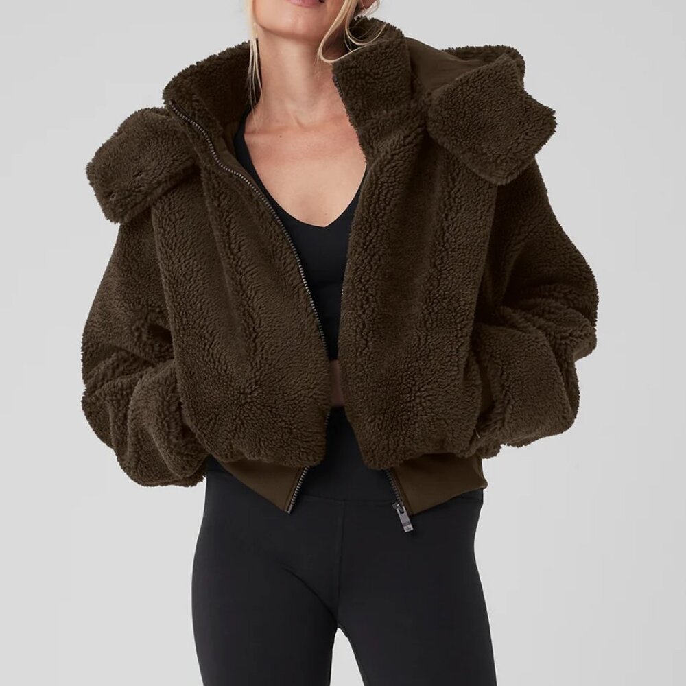 Alo Foxy Sherpa Espresso Brown Size Medium M